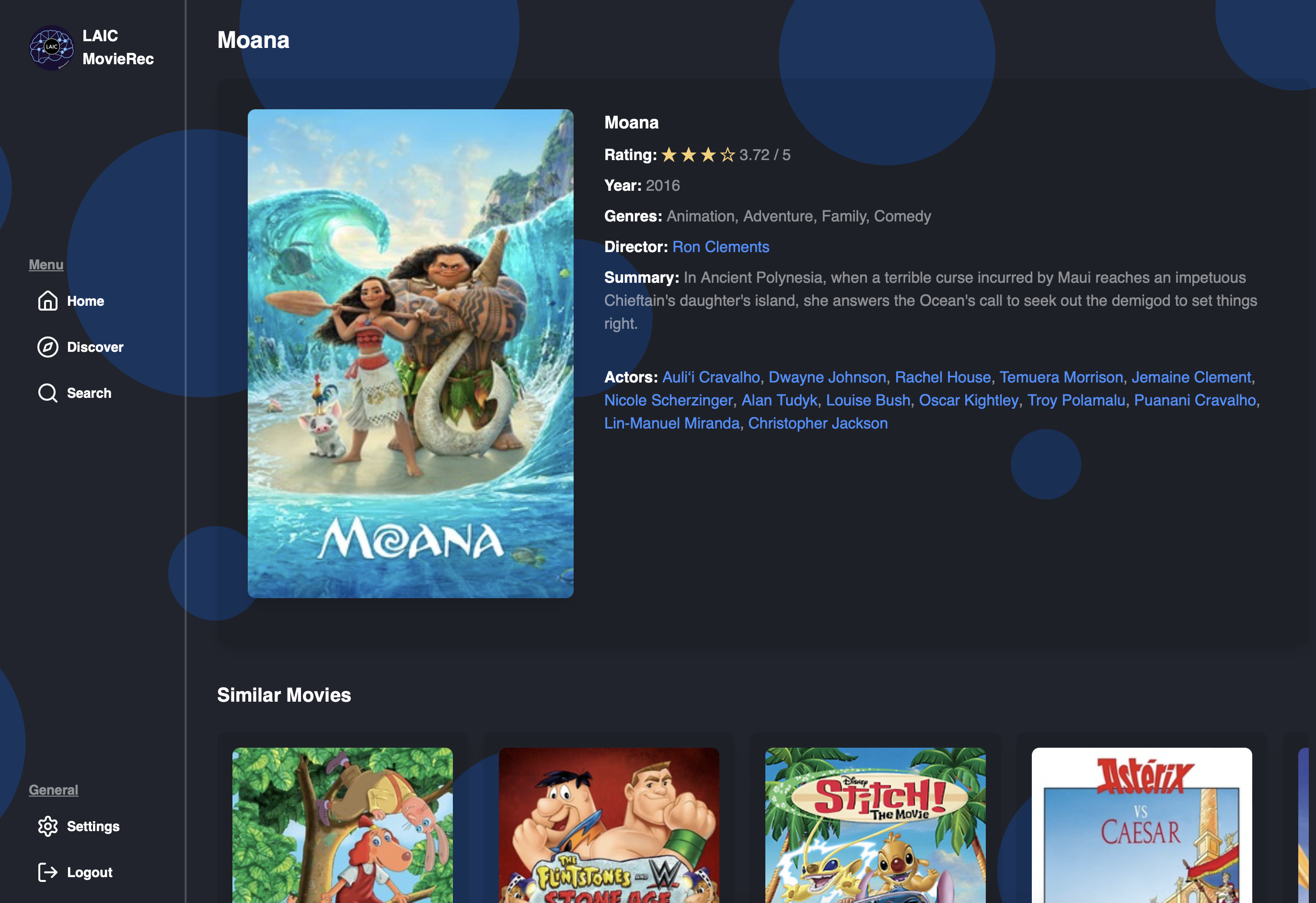 Movie Recommendation Screen